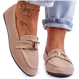 Mocasines clásicos sin cordones Carly en beige claro