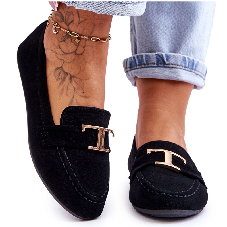 Mocasines negros sin cordones Carly Classic