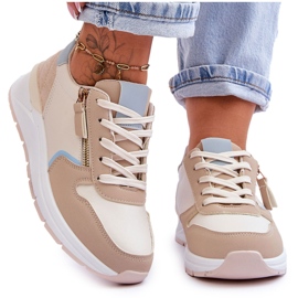 PG1 Deportivas Mujer Con Cremallera Beige Larisa