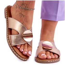 Vinceza Tacones planos Kenley dorados de mujer