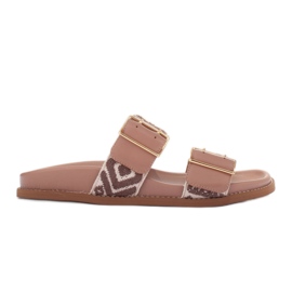 Marco Shoes Zapatillas con hebillas beige