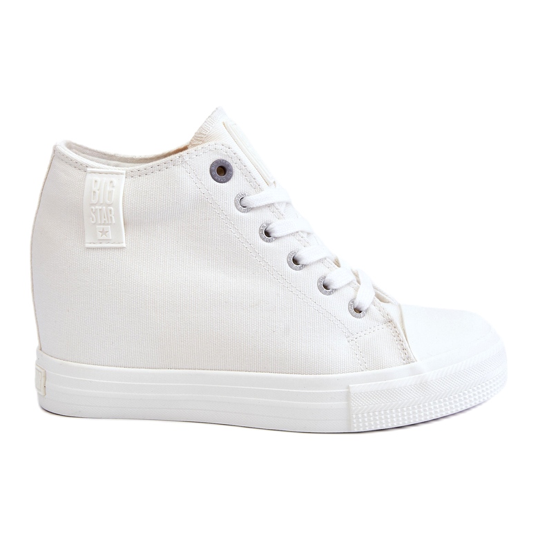 Zapatillas Altas Cuña Oculta Big Star LL274035 Blanco