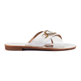 Pantuflas Shelovet blancas para mujer blanco