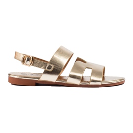 Sandalias planas Shelovet doradas dorado