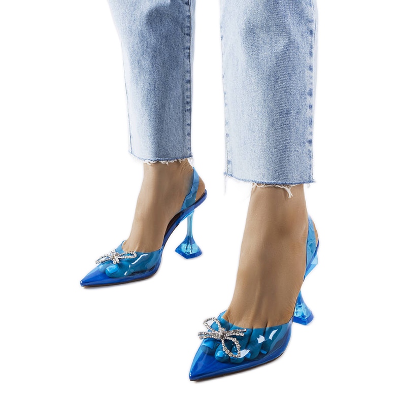 Zapatos de salón transparentes azules de Girard