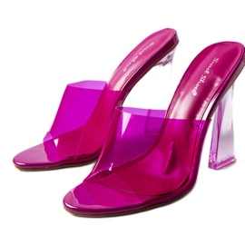 Chanclas rosas transparentes de Clichy rosado