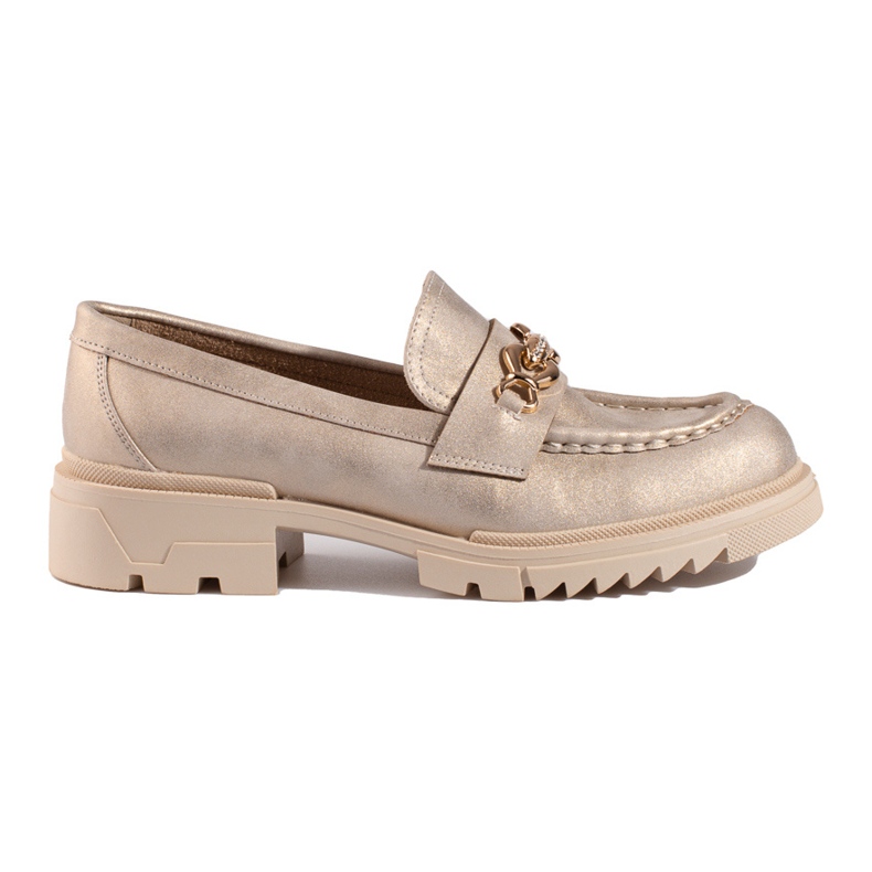 Zapatos brogue dorados con adorno Shelovet