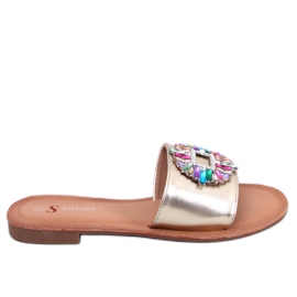 Seastar Chanclas Lowell con piedras doradas dorado