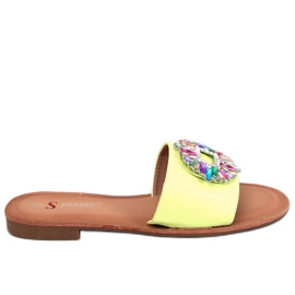 Seastar Chanclas de piedra de color verde Lowell amarillo
