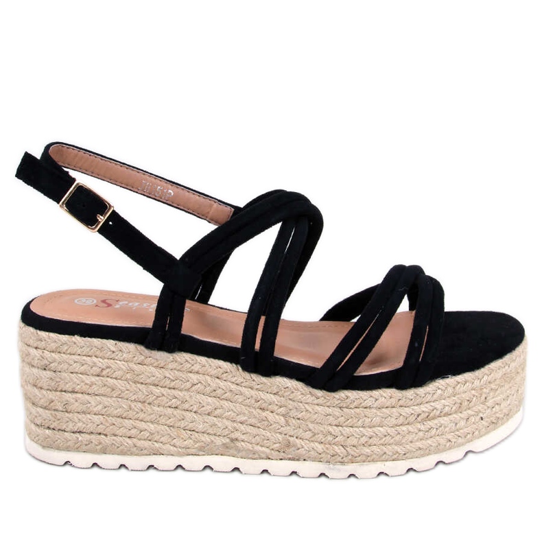 BM Alpargatas negras con cuña Altman negro