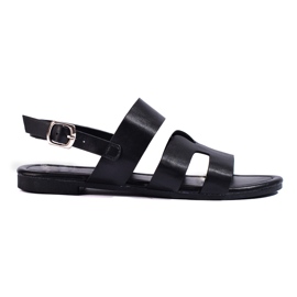 Sandalias planas negras Shelovet negro