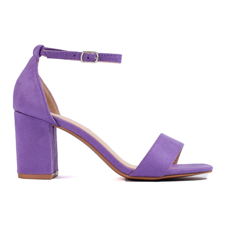 Sandalias de tacón en ante moradas de Shelovet violeta
