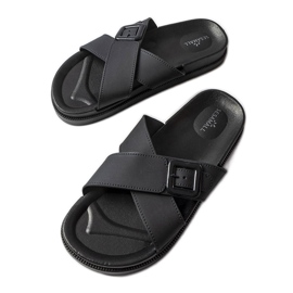 Chanclas de goma negras con hebilla de Pauline negro