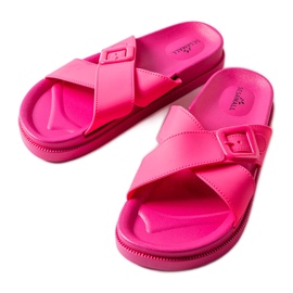 Chanclas con hebilla de goma rosas de Pauline rosado