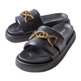 Sandalias de plataforma negras de Frédérique negro