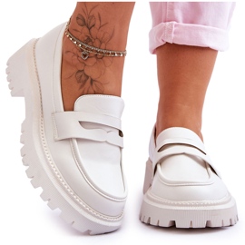 Mocasines sin cordones con plataforma Riverside blancos