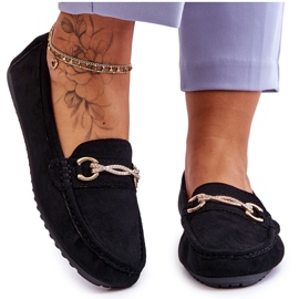 Mocasines clásicos de ante con adorno Black Amera negro