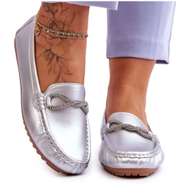 FC3 Mocasines de mujer sin cordones con adorno de purpurina Plateado This Moment plata
