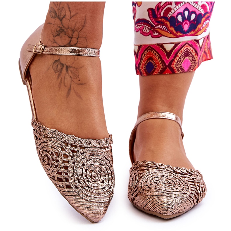 FM1 Sandalias Mujer Elegantes Planas Oro Rosa Sheia dorado FM1 Sandalias Mujer Elegantes Planas Oro Rosa Sheia dorado