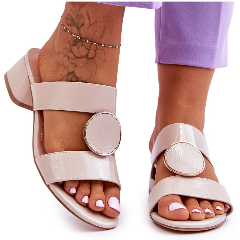 Elegantes Tacones Altos Sergio Leone KL310 Beige