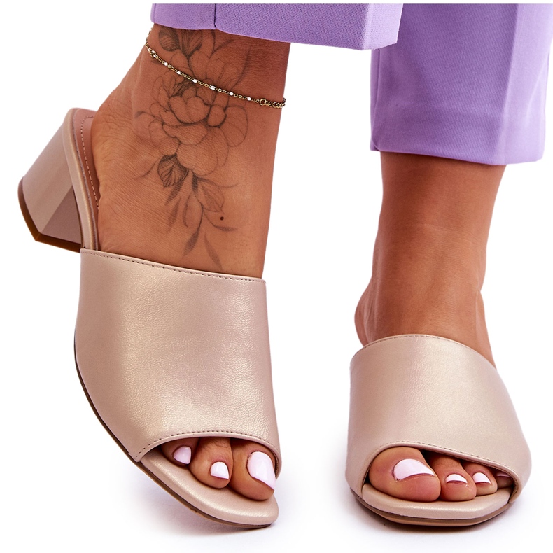 Pantuflas Lisas Elegantes Sergio Leone KL317 Beige