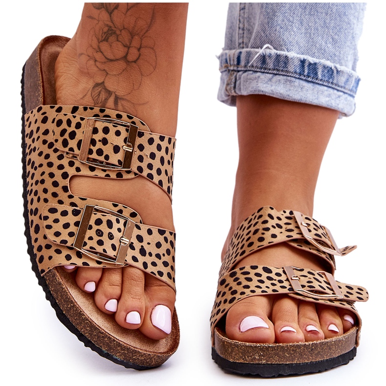 FB1 Slip-On Mujer Leopardo Beige &amp; Negro Destino