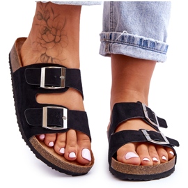 FB1 Sandalias Mujer Slip-on Negro Destino