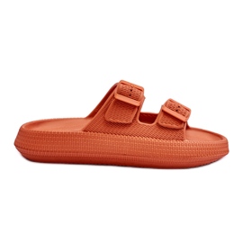 Sandalias Mujer Espuma Con Rayas Naranja Sharmen