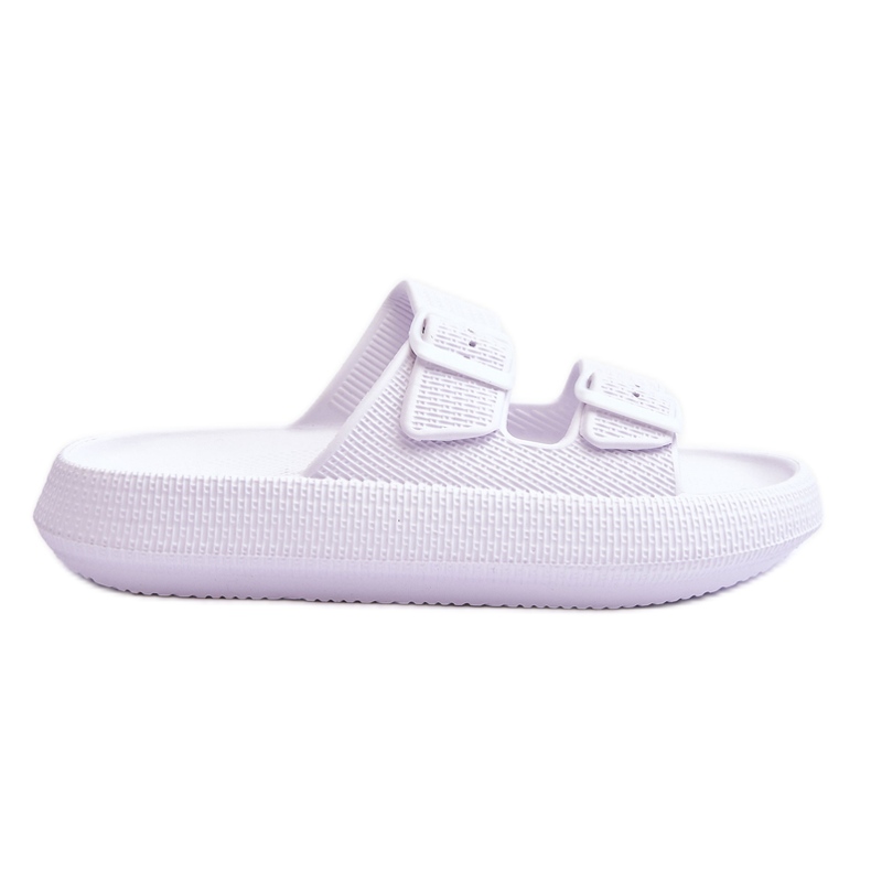 Pantuflas Mujer Espuma Con Rayas Blanco Sharmen