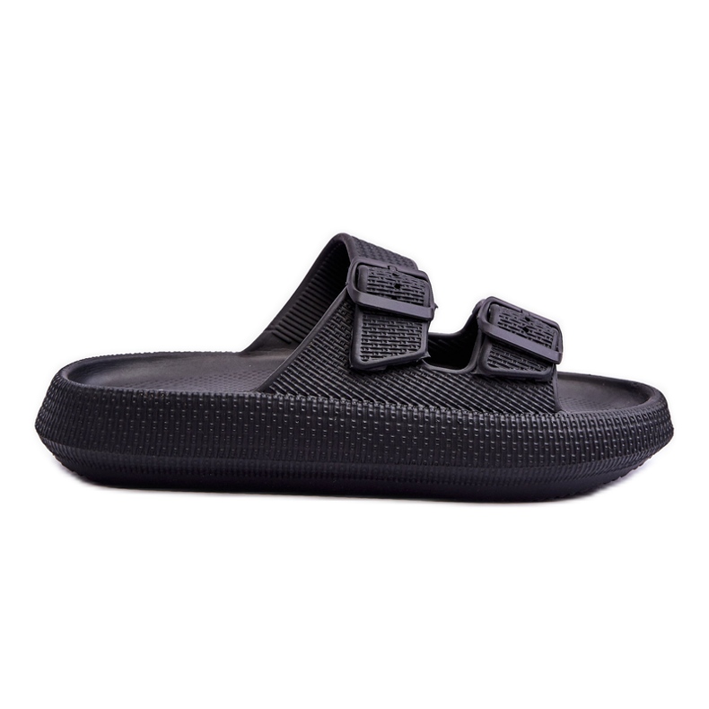 Pantuflas De Mujer De Espuma Con Rayas Negro Sharmen Pantuflas De Mujer De Espuma Con Rayas Negro Sharmen