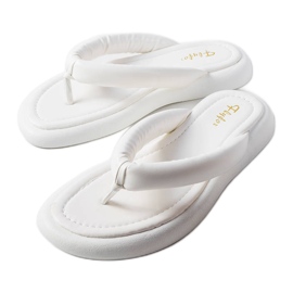 Chanclas blancas gruesas Smithfield blanco