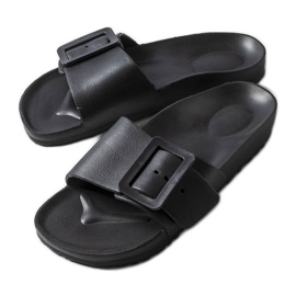 Chanclas de goma negras con hebilla de Nelm negro