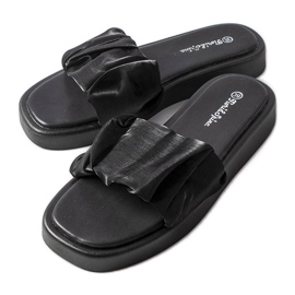 Chanclas negras con volantes Boulevard negro