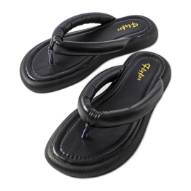 Chanclas negras gruesas Smithfield negro