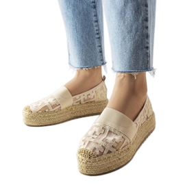 Alpargatas de malla beige de Bateliers