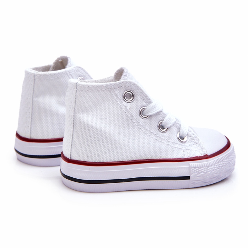 Zapatillas altas para niños, blancas blanco