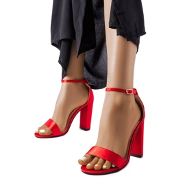 Sandalias rojas de tacón alto de Rive rojo