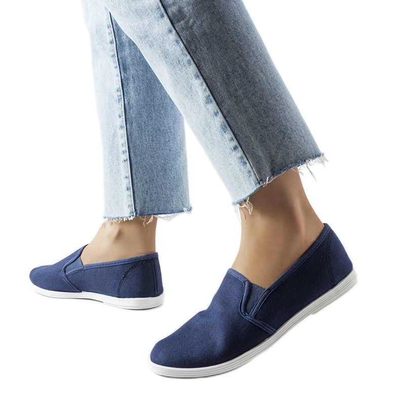 Zapatillas de tela azul marino de Quincy