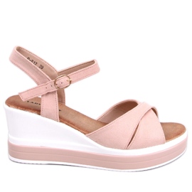 Sandalias con cuña de Winkler Pink rosado
