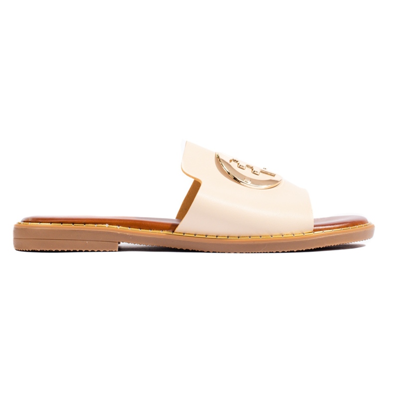 Babuchas elegantes Shelovet beige para mujer