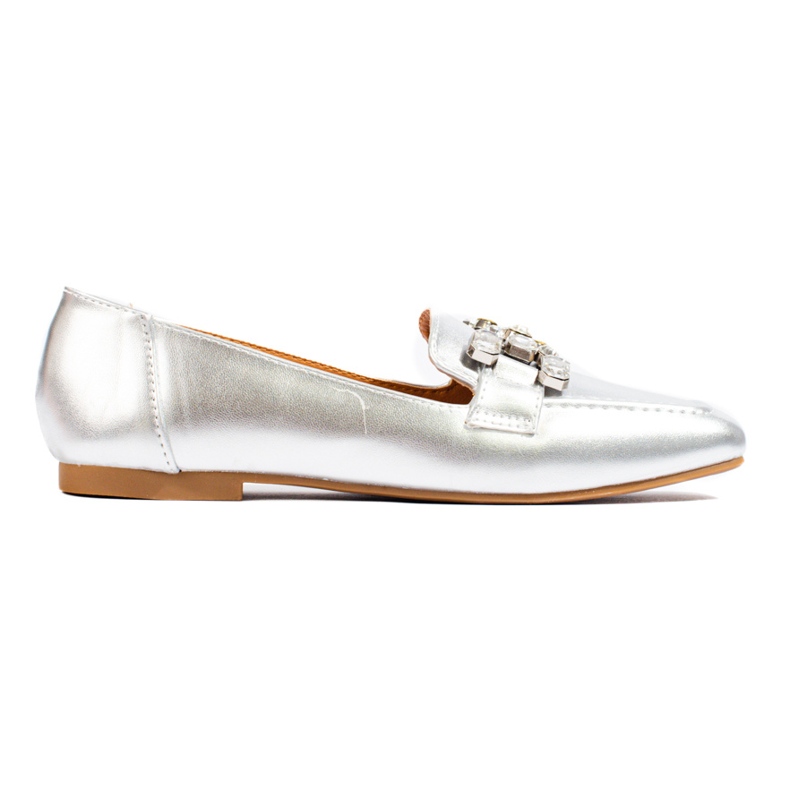 Mocasines de mujer plateados con adorno Shelovet plata