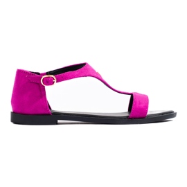 Sandalias planas de mujer Vinceza fucsia rosa