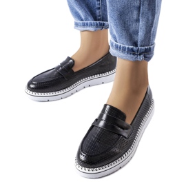 Zapatos brogue perforados negros de Bloomsburg