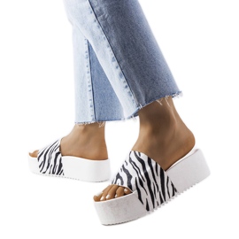 Chanclas de cebra AE35 blanco