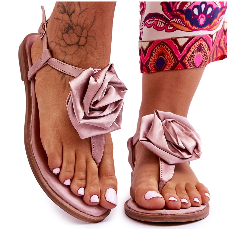 Chanclas De Mujer Con Tejido Rosa Nude Carisma rosado