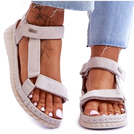 Sandalias Ante Velcro Big Star LL276014 beige