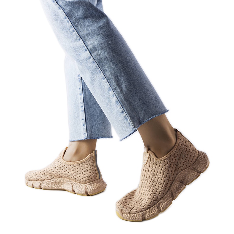 Zapatillas slip-on deportivas beige de Obenor