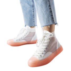 Zapatillas altas blancas y rosas de Nanterre blanco Zapatillas altas blancas y rosas de Nanterre blanco