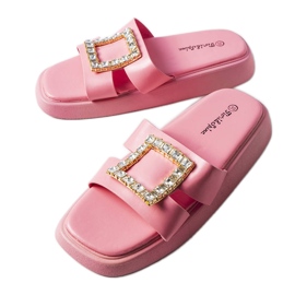 Chanclas Fusbert con strass rosa rosado