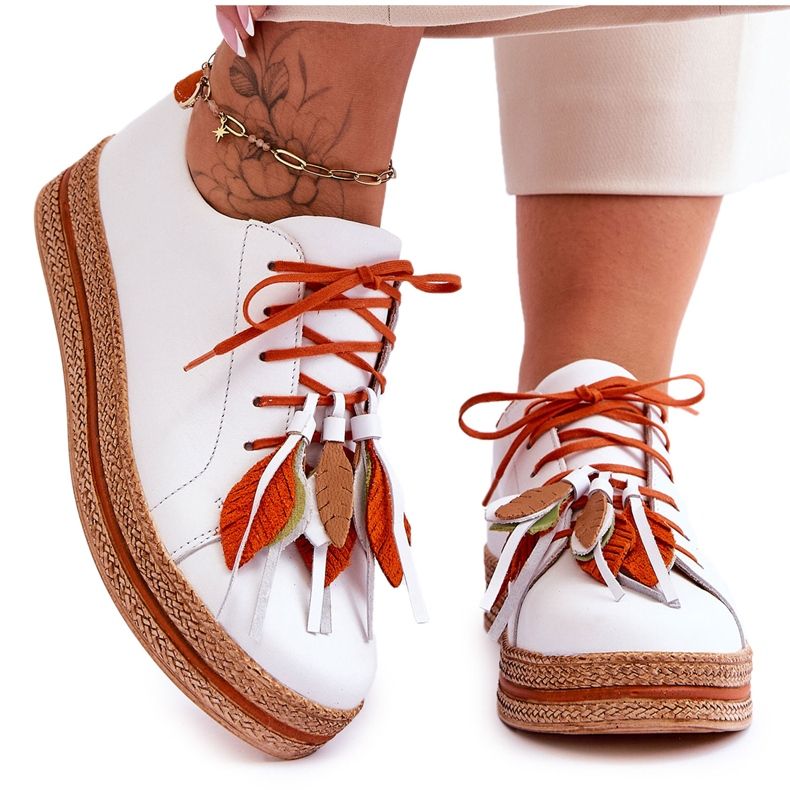 Zapatos de cuero Maciejka 04550-11 Blanco